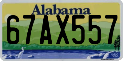 AL license plate 67AX557