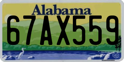 AL license plate 67AX559