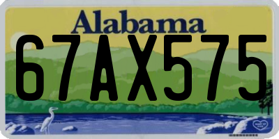 AL license plate 67AX575