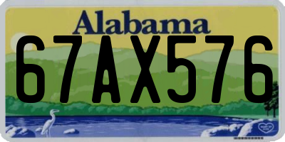 AL license plate 67AX576