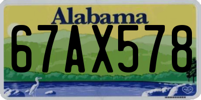 AL license plate 67AX578