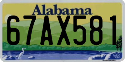 AL license plate 67AX581