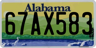 AL license plate 67AX583