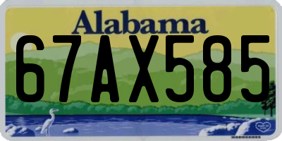 AL license plate 67AX585
