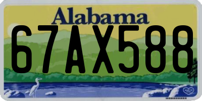 AL license plate 67AX588