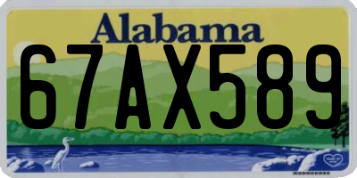 AL license plate 67AX589