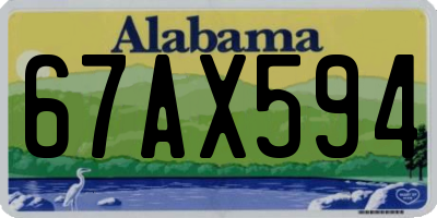 AL license plate 67AX594