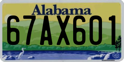 AL license plate 67AX601