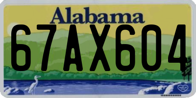 AL license plate 67AX604