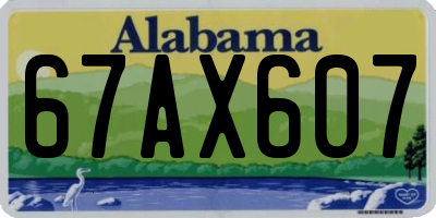 AL license plate 67AX607