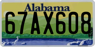 AL license plate 67AX608