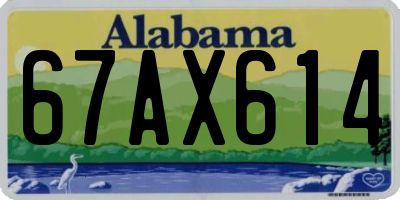 AL license plate 67AX614