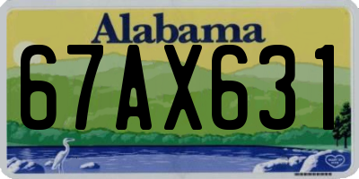 AL license plate 67AX631