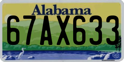 AL license plate 67AX633