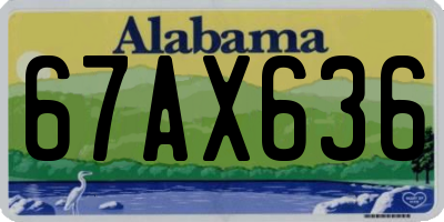 AL license plate 67AX636