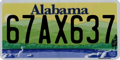 AL license plate 67AX637