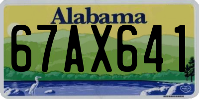 AL license plate 67AX641