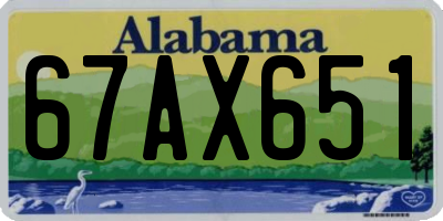 AL license plate 67AX651