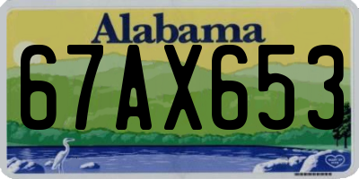 AL license plate 67AX653