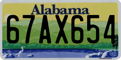 AL license plate 67AX654