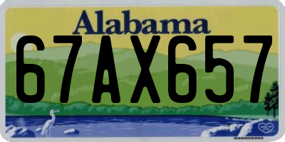 AL license plate 67AX657