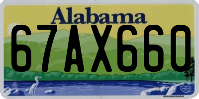 AL license plate 67AX660