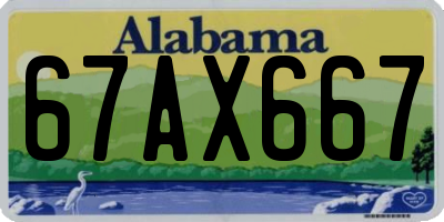 AL license plate 67AX667