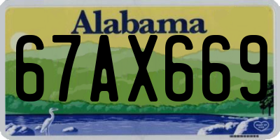 AL license plate 67AX669