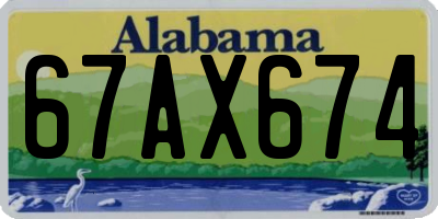 AL license plate 67AX674