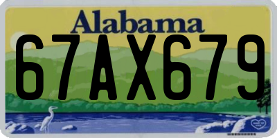 AL license plate 67AX679