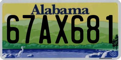 AL license plate 67AX681