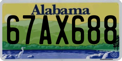 AL license plate 67AX688