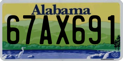 AL license plate 67AX691
