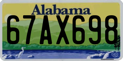 AL license plate 67AX698