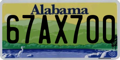 AL license plate 67AX700