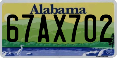 AL license plate 67AX702