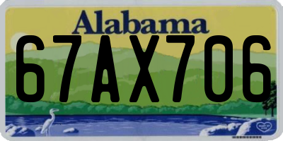 AL license plate 67AX706