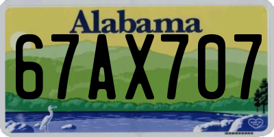 AL license plate 67AX707