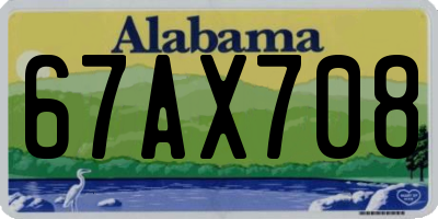 AL license plate 67AX708