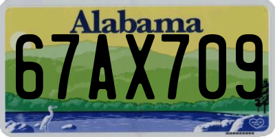 AL license plate 67AX709