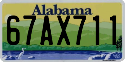 AL license plate 67AX711
