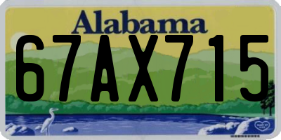 AL license plate 67AX715
