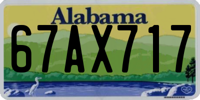 AL license plate 67AX717