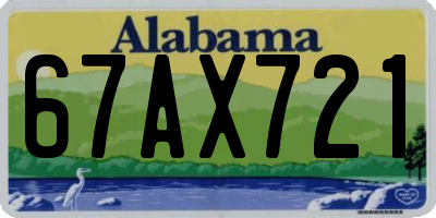 AL license plate 67AX721