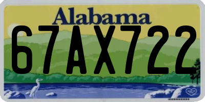 AL license plate 67AX722