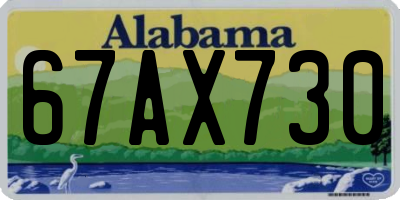 AL license plate 67AX730