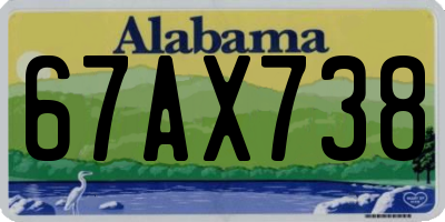 AL license plate 67AX738