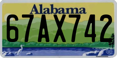 AL license plate 67AX742