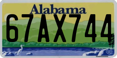AL license plate 67AX744
