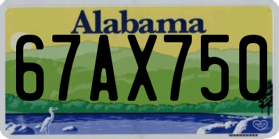 AL license plate 67AX750